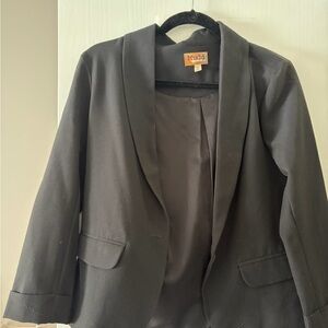 Mudd Women's Black Open Front Blazer